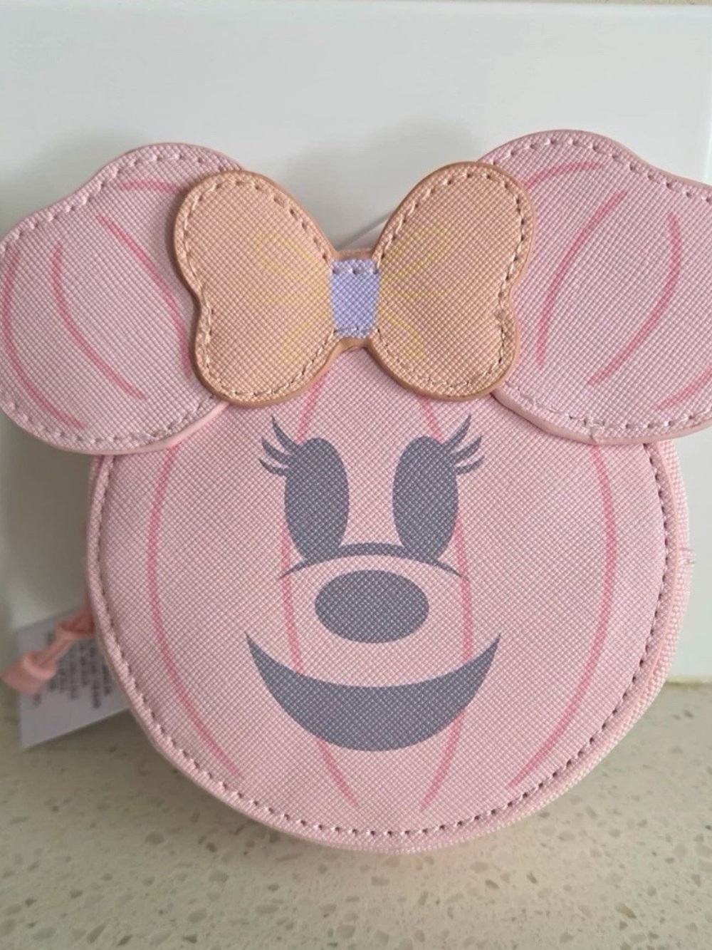 2026 Disney Parks Minnie Mouse Pink Pumpkin Coin Purse Bag Charm Keychain